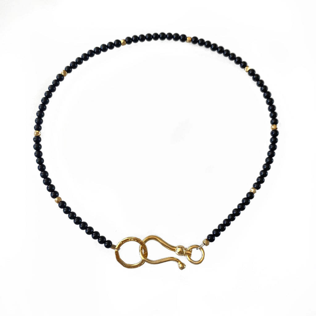 Black Onyx Hook Necklace