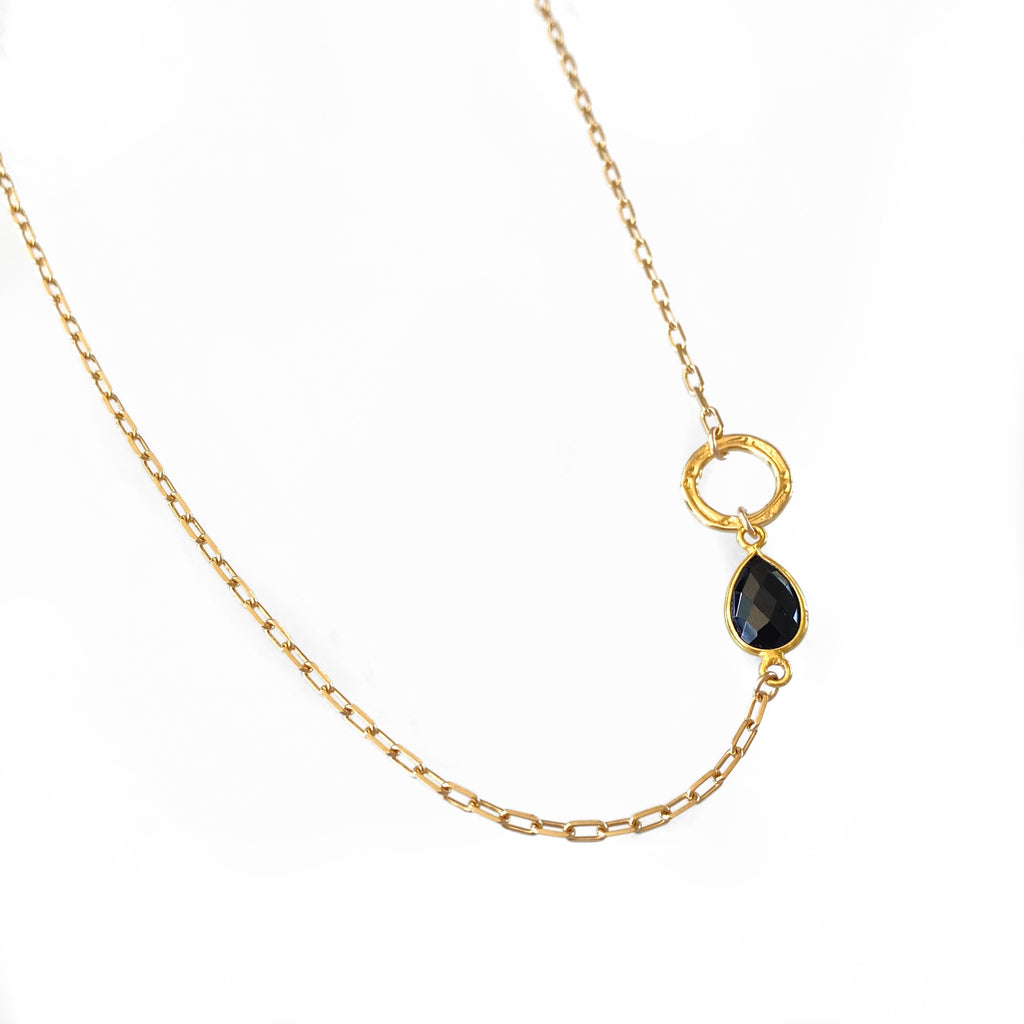 Black Onyx Tear Drop Necklace