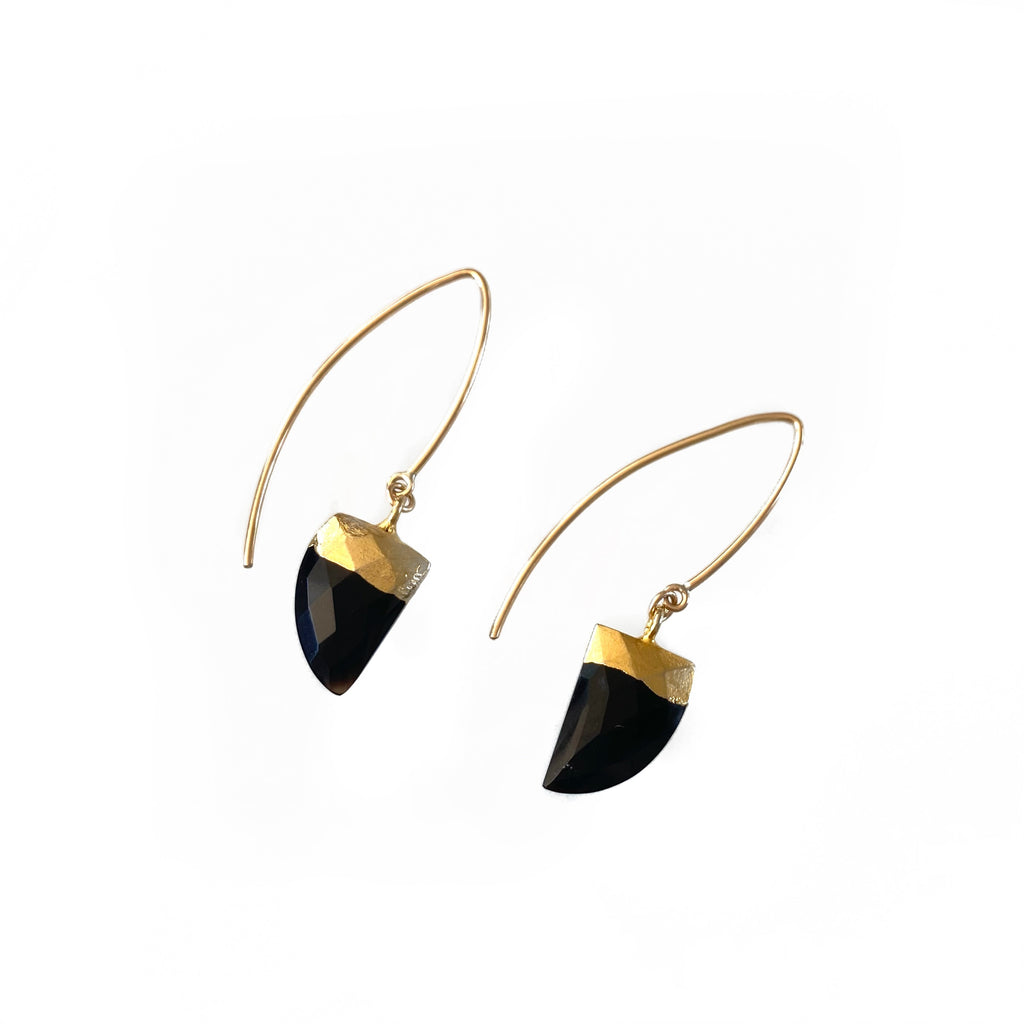 Black Onyx Thread Earrings