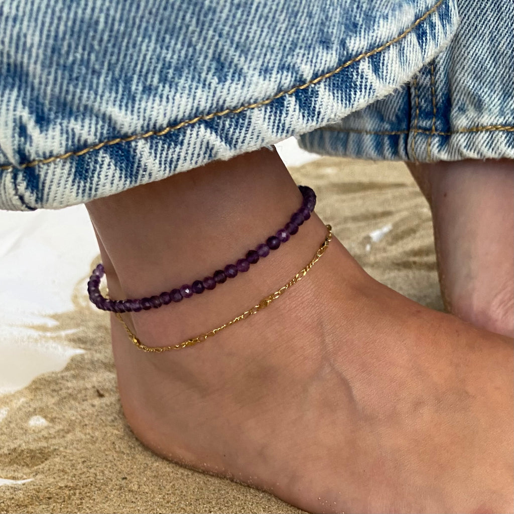 Amethyst Anklet