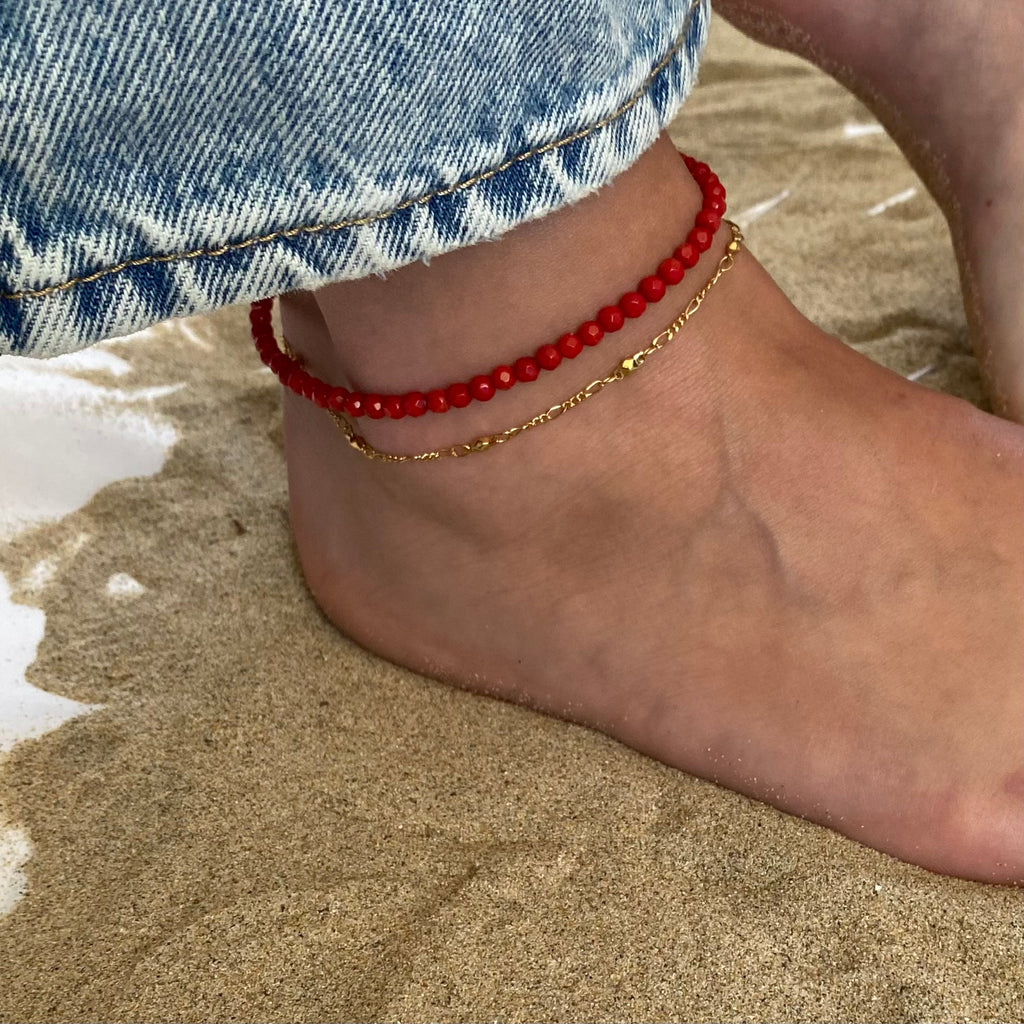 Coral Anklet