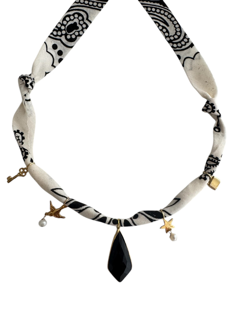 Cream Bandana Necklace